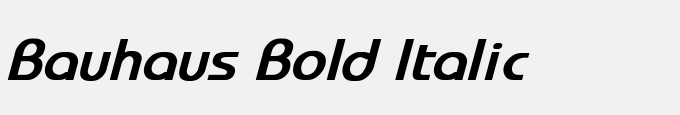 Bauhaus Bold Italic